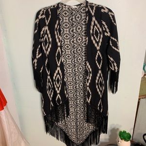 •Rumors• Patterned Fringe Kimono